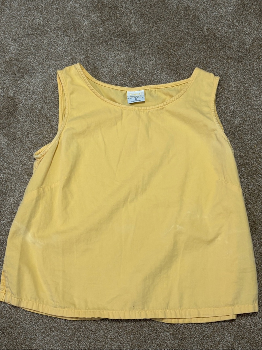 Yellow Cotton Tank Top